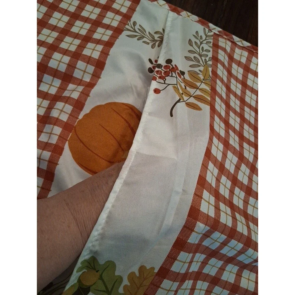 Standard Bed Pillow Sham Autumn Fall Leaves Pumpkins Harvest 19